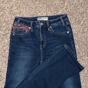 Rock and Roll Denim x Hooey Dark Blue Bootcut Jeans